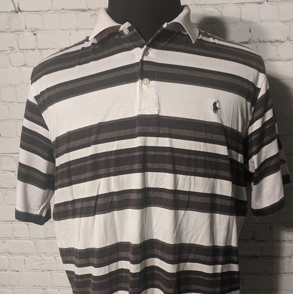 MENS MEDIUM Polo Golf Ralph Lauren Gray/White